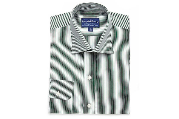 Olive Green Striped Shirt